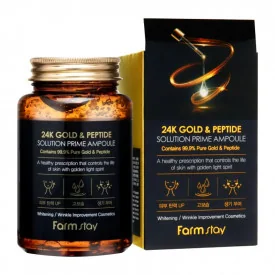 Ампульная сироватка з золотом і пептидами Farm Stay 24 K Gold & Peptide Solution Prime Ampoule