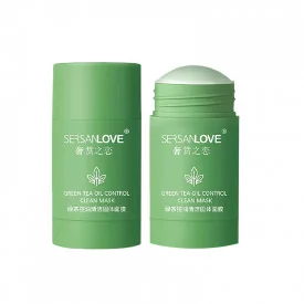 Маска для лица с зеленым чаем SERSAN LOVE Green Tea Oil Control Clean Mask