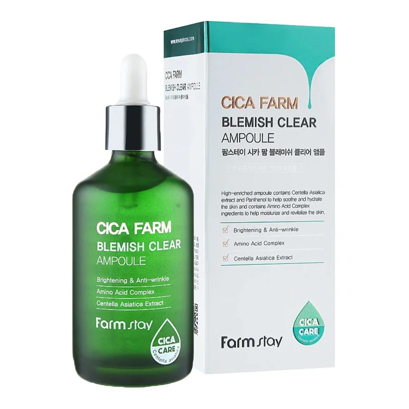 Ампульная сироватка з центелла і амінокислотами Farm Stay Cica Farm Blemish Clear Ampoule