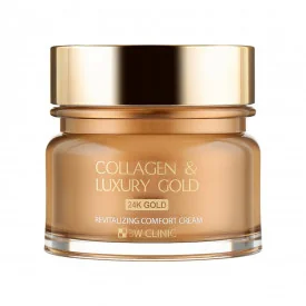 Крем для лица с золотом 24К антивозрастной 3W Clinic Collagen & Luxury Gold Revitalizing Comfort 24k Gold Cream
