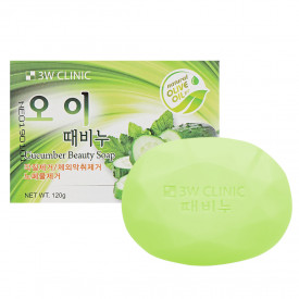 Мыло с экстрактом огурца 3W CLINIC Cucumber Beauty Soap