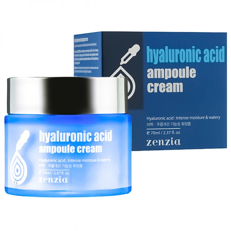 Крем для обличчя з гіалуроновою кислотою Zenzia Hyaluronic Acid Ampoule Cream