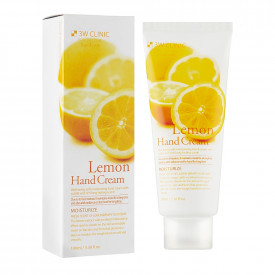 Осветляющий крем для рук с экстрактом лимона 3W Clinic Lemon Hand Cream