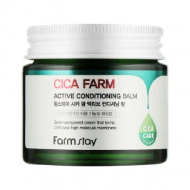 Крем-бальзам для обличчя з центелою азіатською Farm Stay Cica Farm Active Conditioning Balm