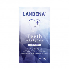 Отбеливающая дневная полоска для зубов с экстрактом кокоса и ментола LANBENA Teeth Whitening Strips