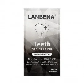 Отбеливающая полоска для зубов с углем бамбука LANBENA Teeth Whitening Strips