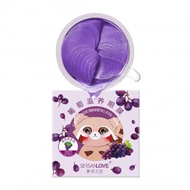 Гідрогелеві патчі під очі з виноградом SERSAN LOVE Grape Nourishing Eye Mask